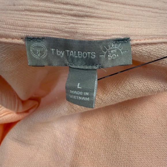 T by Talbots Women's Cozy Crush Drawstring Waist Jacket NWT Large UPF 50+ Zip - Picture 2 of 12